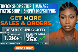 setup tiktok shop, manage tiktok shop, and shopify dropshipping