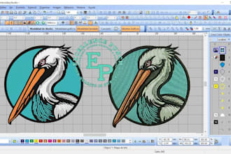 professional custom wilcom embroidery digitizing dst, emb, jef, hus