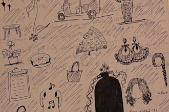create custom hand drawn doodle illustrations