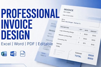 design modern invoice and receipt template