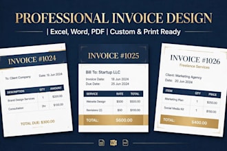 design modern invoice and receipt template