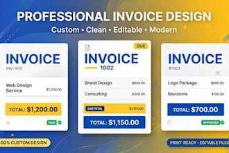design professional modern invoice template