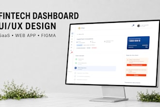 design a fintech saas dashboard and web app UI UX in figma