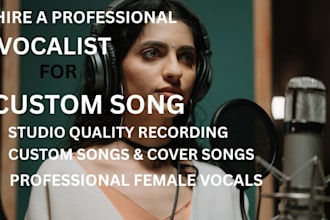 be your female pop singer, edm singer, female vocalist, pop singer