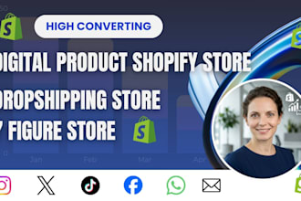 shopify website, shopify store, shopify dropshipping, 7 figure shopify store