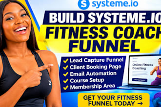 build systeme io fitness coach funnel booking email automation course membership
