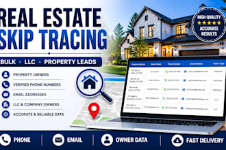 do real estate bulk skip tracing and llc skip tracing for leads
