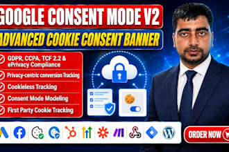 fix or setup ccpa, gdpr google consent mode v2, cookie consent banner using GTM