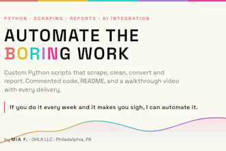 write a python script to automate your boring work