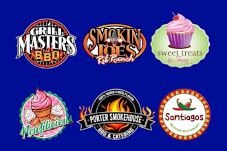 design a modern restaurant, cafe, or food business logo