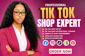setup tiktok shop tiktok dropshipping tiktok affiliate tiktok shop marketing