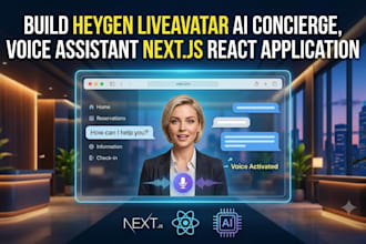 build heygen liveavatar, ai concierge, voice assistant, next js react web app
