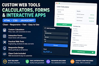 build a custom web calculator form or interactive tool