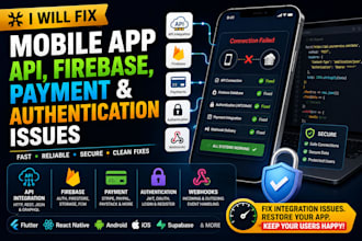 fix mobile app API, firebase, payment and authentication issues