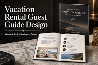 vacation rental guide design airbnb welcome book booklet design brochure catalog