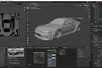 do 3d sports car, police car and fivem vehicle modeling and animation