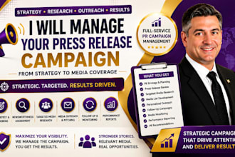 manage your press release campaign from strategy to media outreach