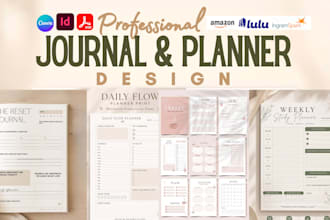 do canva printable, editable journal, planner, canva journal, KDP prayer journal