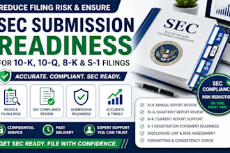 reduce filing risk and ensure sec submission readiness for 10k 10q 8k s1 filings