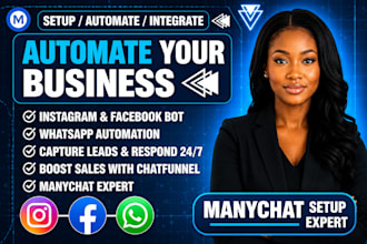 manychat automation for instagram, messenger, and whatsapp