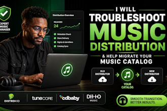 troubleshoot music distribution and help migrate your music catalog