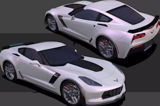 3d car model wide bodykit, custom car part, automotive cad 3d print