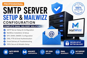 setup SMTP server, mailwizz and configure email delivery