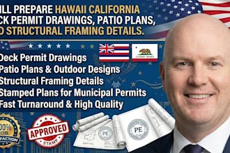 prepare hawaii california deck permit drawings patio plans