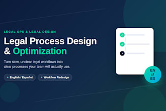 provide legal operations and legal design consulting