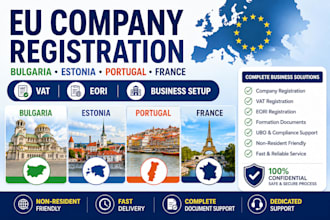 register bulgaria estonia portugal france company registration with vat and eori