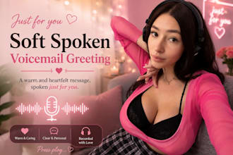 record a soft spoken female voicemail greeting with warmth and clarity