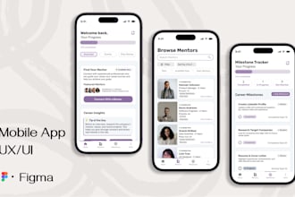 design mobile app UI UX screens in figma