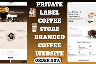 build private label coffee branded shopify store coffee tea dropshipping website