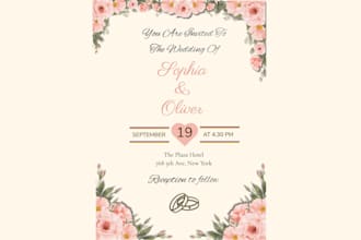 design elegant wedding invitation and party card
