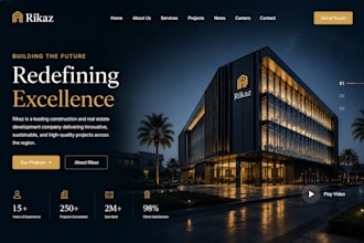 design and develop a professional real estate website