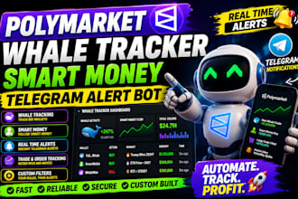 do polymarket whale tracker wallet telegram alert trading bot tool tradingview