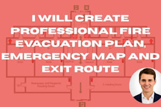 create professional fire evacuation plan, emergency map and exit route