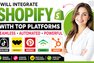integrate shopify with tiktok shop whatnot pinterest klaviyo ryze ai hubspot