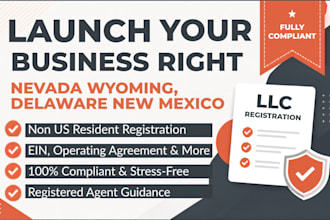do your wyoming, delaware, nevada, new mexico llc registration, ein application