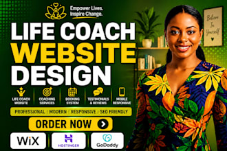design life coach website, coaching website, consulting website, speaker website