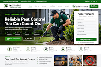 design wix pest control website with booking quote form and lead generation