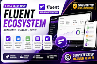 set up fluentcrm, fluent forms, fluentsmtp and wordpress automation
