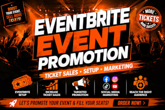 do eventbrite event promotion, setup and ticket sales marketing