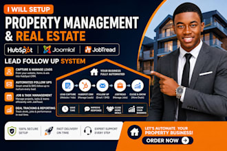 setup property management real estate in hubspot joomla lead followup jobtread
