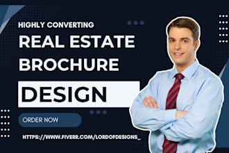 design real estate brochure flyer banner catalog booklet postcard logo website