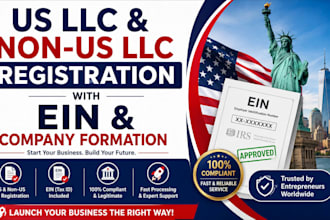 do US llc non US  llc registration with ein company formation corporation