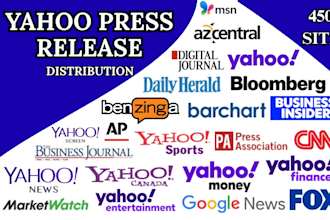 yahoo press release distribution, press release distribution, yahoo finance PR