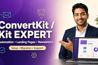 setup convertkit newsletter kit landing page convert kit account setup expert