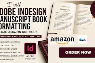 adobe indesign manuscript book formatting upload amazon KDP book typesetting