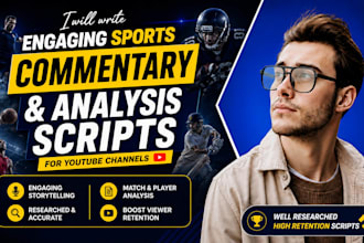 write engaging sports commentary and analysis scripts